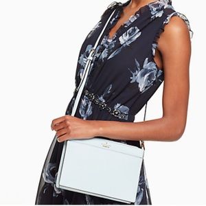 Kate Spade New York Cameron Leather Crossbody In Shimmering Blue